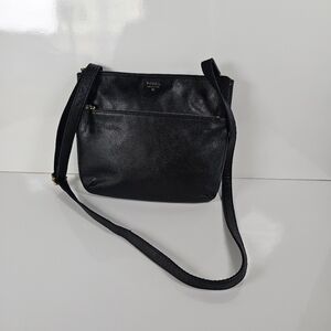 Fossil Black Leather Crossbody Bag